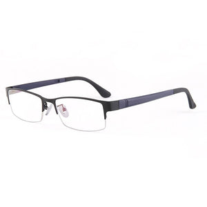 Logorela Alloy Glasses Frame Men Square Myopia Prescription Eyeglasses Frames Half Rim Optical Male Korean   Eyewear 8053