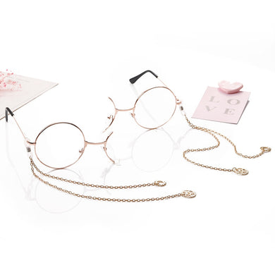 Lolita retro half-frame gear monocle student secondary element personalized glasses