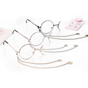 Lolita retro half-frame gear monocle student secondary element personalized glasses