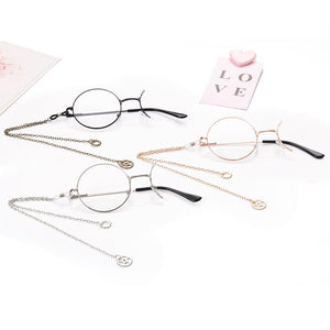 Lolita retro half-frame gear monocle student secondary element personalized glasses