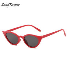 Load image into Gallery viewer, Long Keeper 2023 Cat Eye Sunglasses Women Retro Small Size Cateye Sun glasses Red Yellow Grey Lens Female Vintage Glasses Frame
