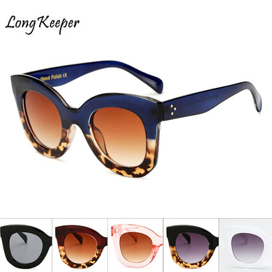 Long Keeper Brand Designer Women Square Retro Men Sunglasses 2023 Oversided Lady Leopard Frame Eyewear AM6856