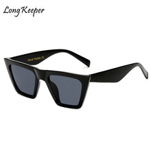 Load image into Gallery viewer, Long Keeper Women Sunglasses Square Cat Eye Sun Glasses Female UV400 Summer Style Vintage Black Big Frame Eyewears
