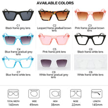 Load image into Gallery viewer, Long Keeper Women Sunglasses Square Cat Eye Sun Glasses Female UV400 Summer Style Vintage Black Big Frame Eyewears