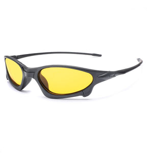Long Keeper Men's Polarized Driving Fishing Sports Sunglasses Yellow Lens Night Vision Glasses Driver Goggles Anti-glare 1034