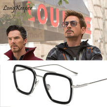 Load image into Gallery viewer, Long Keeper Square Metal Glasses Frame Men Retro Clear Eyeglasses Frames Pilot Optical Glasses Eyewear Frame Women Goggles