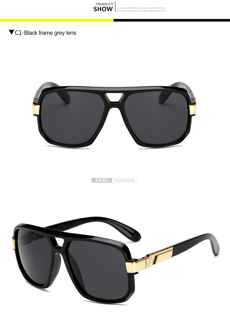 Long Keeper Square Sunglasses Men  Brand Design Couple Lady Celebrity Flat Women Sun Glasses Super Star Cool Eyewear