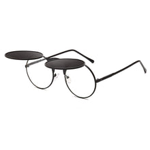 Carica l&#39;immagine nel visualizzatore di Gallery, Long Keeper Sunglasses Double Lens Steampunk Fold Men Women Clear Flip Sun Glasses Alloy Frame Eyewear Eyeglasses Shade UV400