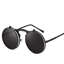 Carica l&#39;immagine nel visualizzatore di Gallery, Long Keeper Sunglasses Double Lens Steampunk Fold Men Women Clear Flip Sun Glasses Alloy Frame Eyewear Eyeglasses Shade UV400
