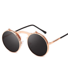 Carica l&#39;immagine nel visualizzatore di Gallery, Long Keeper Sunglasses Double Lens Steampunk Fold Men Women Clear Flip Sun Glasses Alloy Frame Eyewear Eyeglasses Shade UV400