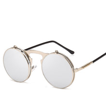 Carica l&#39;immagine nel visualizzatore di Gallery, Long Keeper Sunglasses Double Lens Steampunk Fold Men Women Clear Flip Sun Glasses Alloy Frame Eyewear Eyeglasses Shade UV400