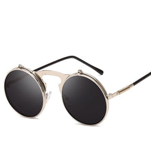 Carica l&#39;immagine nel visualizzatore di Gallery, Long Keeper Sunglasses Double Lens Steampunk Fold Men Women Clear Flip Sun Glasses Alloy Frame Eyewear Eyeglasses Shade UV400