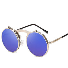 Carica l&#39;immagine nel visualizzatore di Gallery, Long Keeper Sunglasses Double Lens Steampunk Fold Men Women Clear Flip Sun Glasses Alloy Frame Eyewear Eyeglasses Shade UV400
