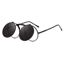 Load image into Gallery viewer, Long Keeper Sunglasses Flip Sun Glasses Steampunk Fold Men Women Double Lens Clear Alloy Frame Eyewear Eyeglasses Shade UV400