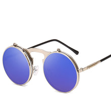 Load image into Gallery viewer, Long Keeper Sunglasses Flip Sun Glasses Steampunk Fold Men Women Double Lens Clear Alloy Frame Eyewear Eyeglasses Shade UV400