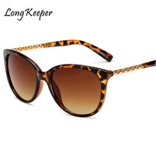 Load image into Gallery viewer, Long Keeper Women Square Sunglasses s Retro Sun Glasses Men Women Sunglasses Leopard Frame Brown Lens de sol KP81032