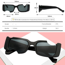 Load image into Gallery viewer, LongKeeper 2023 Rectangle Sunglasses Women Men Brand Designer Hip Hop Glasses Distinctive Incomplete Style Eyewear