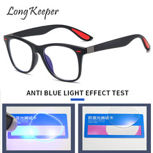 Load image into Gallery viewer, LongKeeper Anti Blue Light Glasses For Women Men Radiation Blue Light Blocking Glasses Square Eyewear Frame Computer Protection
