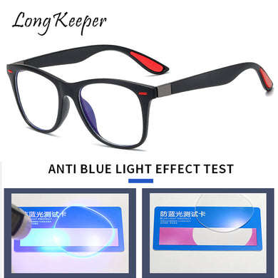 LongKeeper Anti Blue Light Glasses For Women Men Radiation Blue Light Blocking Glasses Square Eyewear Frame Computer Protection