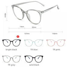 Load image into Gallery viewer, LongKeeper Anti Blue Light Glasses Frame Women Men Eyeglasses Vintage Round Clear Len Glasses Optical Spectacle Computer Eyewear