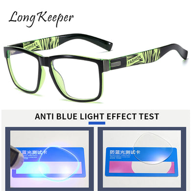 LongKeeper Anti Blue Rays Glasses Computer Glasses Men Square Eyewear Frame Women Retro Anti Blue Light Gaming Glasses Spectacle