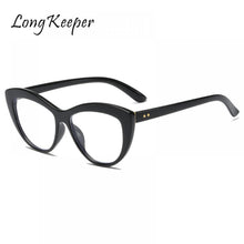Load image into Gallery viewer, LongKeeper Cat Eye Anti Blue Light Glasses Women Eyewear Frame Blue Light Blocking Glasses Computer Protection Gaming Glasses UV
