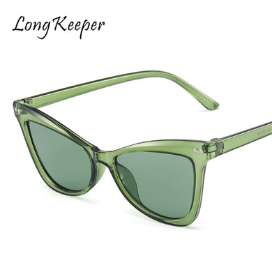 LongKeeper Cat Eye Sunglasses Women  Brand Gradient Lens Vintage Sun glasses Female Cateye Sexy Eyewear Lentes De Sol Muje