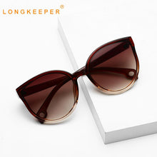 Load image into Gallery viewer, LongKeeper Cat Eye Sunglasses Women Retro  Female Shade Sun Glasses  Drive Outdoor Gradient Eyewear Gafas de sol UV400