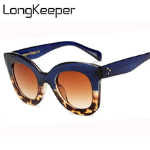 Load image into Gallery viewer, LongKeeper Cat Eye Vintage Sunglasses Women 2023 Leopard Sun Glasses Sexy Ladies Eyewears UV400 Goggles Oval Glasses