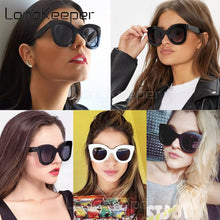 Load image into Gallery viewer, LongKeeper Cat Eye Vintage Sunglasses Women 2023 Leopard Sun Glasses Sexy Ladies Eyewears UV400 Goggles Oval Glasses