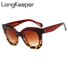 Load image into Gallery viewer, LongKeeper Cat Eye Vintage Sunglasses Women 2023 Leopard Sun Glasses Sexy Ladies Eyewears UV400 Goggles Oval Glasses