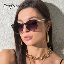 Load image into Gallery viewer, LongKeeper Cateye Sunglasses Women Vintage Gradient Glasses Retro Cat Eye Sun Glasses Female Eyewear Okulary Oculos Estiloso UV