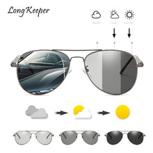 Load image into Gallery viewer, LongKeeper Classic Men Sunglasses Photochromic Sun Glasses Goggles Male Driving Pilot Polarized Eyewear UV400 Gafas de sol