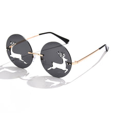 Load image into Gallery viewer, LongKeeper Christmas Glasses Unique Rimless Sunglasses Elk Bowknot Christmas Eve Party Decor Eyewear Steampunk Eyeglass