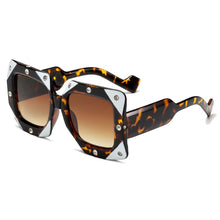Load image into Gallery viewer, LongKeeper Square Diamond Sunglasses Women 2023  Brand Punk Pink black white Oversized Female Glasses UV400