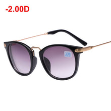Load image into Gallery viewer, LongKeeper Finished Myopia Glasses Black Frame Metal Goggles Lens Sighted Prescription Sunglasses -1 -1.5 -2 -2.5 -3 -3.5 -4