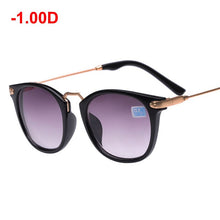 Load image into Gallery viewer, LongKeeper Finished Myopia Glasses Black Frame Metal Goggles Lens Sighted Prescription Sunglasses -1 -1.5 -2 -2.5 -3 -3.5 -4