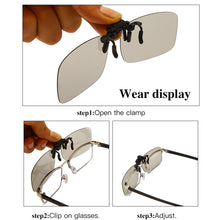 Load image into Gallery viewer, LongKeeper Flip Up Clip On Sunglasses Men Polarized Sunglasses Anti Glare Night Vision Glasses Driver Goggles Oculos De Sol