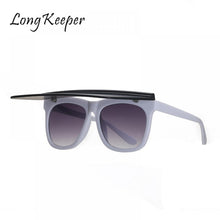 Load image into Gallery viewer, LongKeeper Flip Up Sunglasses Women Men Shield Visor Oversized Glasses Square Sun Glasses Female Oculos De Sol Grande UV