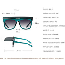 Load image into Gallery viewer, LongKeeper Flip Up Sunglasses Women Men Shield Visor Oversized Glasses Square Sun Glasses Female Oculos De Sol Grande UV