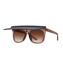 Load image into Gallery viewer, LongKeeper Flip Up Sunglasses Women Men Shield Visor Oversized Glasses Square Sun Glasses Female Oculos De Sol Grande UV