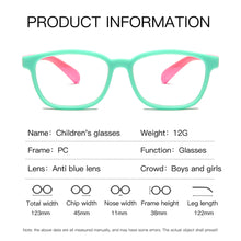 Load image into Gallery viewer, LongKeeper Kids Anti Blue Light Glasses Boys Girls Computer Glasses Gaming Glasses Children Flexible Optical Frame Eyeware UV400