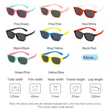 Load image into Gallery viewer, LongKeeper Kids Polarized Sunglasses Square Girls Boys Outdoor Sports Goggles Flexible Silicone Safety Glasses Baby Eyewear UV