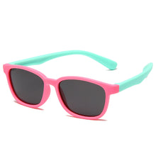 Load image into Gallery viewer, LongKeeper Kids Polarized Sunglasses Square Girls Boys Outdoor Sports Goggles Flexible Silicone Safety Glasses Baby Eyewear UV
