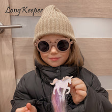 Load image into Gallery viewer, LongKeeper Kids Sunglasses Boys Girls Bear Shaped Children Round Sun Glasses Boy Cute Eyewear Baby Shades Outdoor Goggles UV400