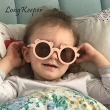 Load image into Gallery viewer, LongKeeper Kids Sunglasses Boys Girls Bear Shaped Children Round Sun Glasses Boy Cute Eyewear Baby Shades Outdoor Goggles UV400