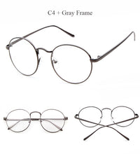 Load image into Gallery viewer, LongKeeper Korean Round Glasses Frame Clear Lens Women Men Retro Gold Eyeglass Optic Frame Eyewear Vintage Spectacles