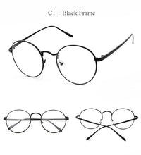 Load image into Gallery viewer, LongKeeper Korean Round Glasses Frame Clear Lens Women Men Retro Gold Eyeglass Optic Frame Eyewear Vintage Spectacles