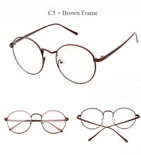 Load image into Gallery viewer, LongKeeper Korean Round Glasses Frame Clear Lens Women Men Retro Gold Eyeglass Optic Frame Eyewear Vintage Spectacles