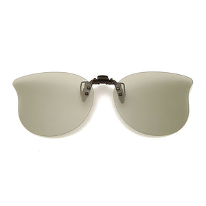 LongKeeper Large Polarized Clip On Sunglasses Yellow Night Vision Glasses Mirror Driving Flip Up Lens Eyewear Accessories